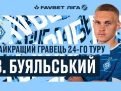 Буяльский — лучший игрок 24-го тура УПЛ