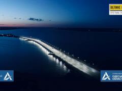  Укравтодор  показал ночные фото Хаджибейского моста после реконструкции