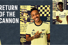 Back to the cannon: Arsenal unveiled a new away kit
