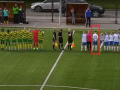 Belarusian footballer turned away while singing the anthem in solidarity with Protasevich