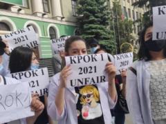 В Харькове протестовали иностранные студенты
