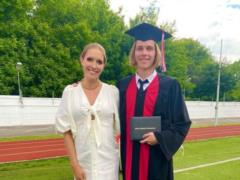Pregnant Ekaterina Osadchaya bragged about her eldest graduate son