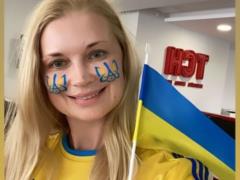 Taran, Komarov and Kamaliya supported the Ukrainian national team before the match with England