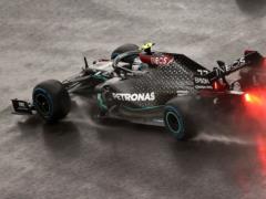 The Formula 1 race was finished after three laps due to rain