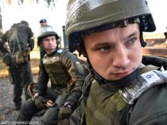 В Вышгороде нацгвардийци сдали квалификационные экзамены - фото