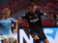 Yarmolenko and Zinchenko - at the start of the match West Ham - Man City