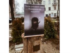 Вандалы повредили киевскую скульптуру «Ёжик в тумане»