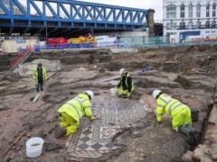 Archaeologists find largest Roman mosaic in London in 50 years