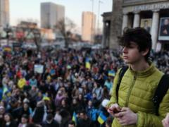 У день візиту Байдена до Польщі провели акцію «Досить обіцяти, почни діяти!