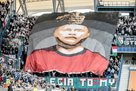 At the duel between Lekh and Legia, fans of the guests hung a banner with the rise of Putin