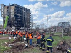 Из-под разрушенных домов в Бородянке спасатели извлекли 19 тел погибших