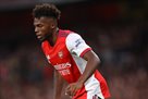 Nuno Tavares scoring his debut goal for Arsenal against Manchester United