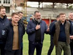 Pavelko in the capture of the future stadium of Veres