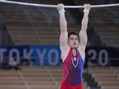 Russian Olympic champion in gymnastics took part in the victory parade in Moscow