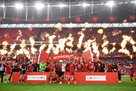 Liverpool is the first team to have won the FA Cup and the League Cup for one season