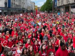 In Belfast, the Irish demanded more rights to the Irish language