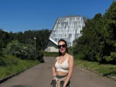 Ostapchuk s wife showed how their house is being built near Kyiv