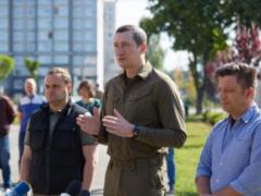 A temporary modular city was opened in Bucha