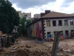 In Kyiv, one of the Russian missiles hit a kindergarten: a water main was damaged