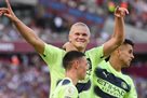Goland s double in his debut match in the Premier League helped Manchester City win West Gem
