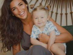 Santa Dimopoulos fascinated by the video where her 2-year-old daughter sings  