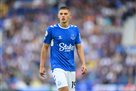 Mikolenko - at the start of Everton for the match against Nottingham Forest
