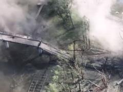 MTR showed a video of the destruction of the bridge used by the occupiers