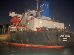 A ship en route from Ukraine ran aground and blocked the Bosphorus due to a technical malfunction