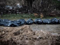 В Буче прошли массовые захоронения погибших во время российской оккупации города