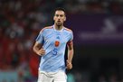 Busquets close to the entrance of the chosen Spain