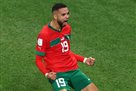 En-Nesir trichi hitting the ball against France — the smallest number at the championship of the world since 1966