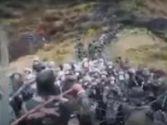During the clashes on the India-China border, the border guards fought with stones and sticks