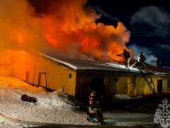 Supply base on fire in Murmansk, Russia