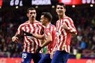 Atletico finishing Yelche at the match with two reds