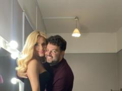 Irina Fedyshyn in a playful dress gently congratulated her husband on his birthday:  