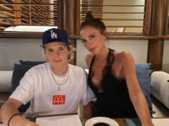 Victoria Beckham tenderly congratulated her son on his 18th birthday and delighted him with archival footage