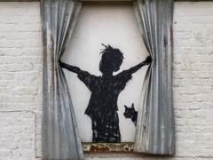 New Banksy graffiti appears on an abandoned farm in the UK