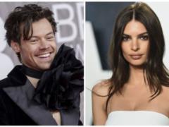 Harry Styles in the middle of the street merged into a passionate kiss with a famous model