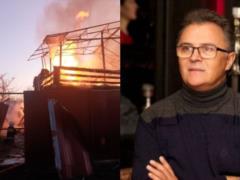 Продюсер Юрий Фалеса, дом которого полностью уничтожили оккупанты, уехал в Россию