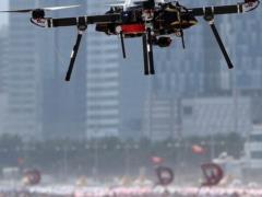 Police officers outside Moscow are driven out into the fields to beat drones with pistols