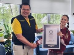 12-year-old Ukrainian gymnast entered the Guinness Book of Records