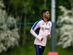 Rashford and McTominay turned to training with the big group of Manchester United