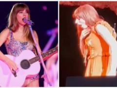 Taylor Swift cobbled a bug just on the stage at the hour of her concert