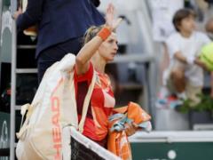 Цуренко снялась во время матча с первой ракеткой мира в 1/8 финала Roland Garros