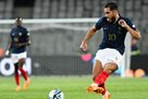 Sherki play the first half of the match against Switzerland U-21