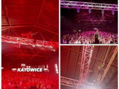 Artem Pivovarov jumped off a metal structure above the stage during a concert in Poland