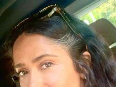 56-year-old Salma Hayek showed her face and gray hair in an honest close-up selfie