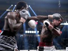 Made history: Crawford spectacularly knocked out Spence and became the undisputed world champion