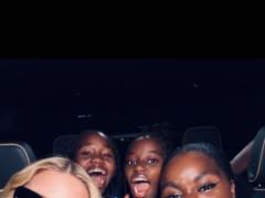 Madonna, along with her adopted daughters, lit up at a Beyonce concert