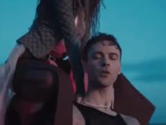 Dorofeeva and Max Barskikh staged wild dances on a suspended plane in a summer video